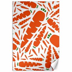 Carrots Fruit Vegetable Orange Canvas 24  X 36  by Mariart