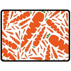 Carrots Fruit Vegetable Orange Fleece Blanket (large) 