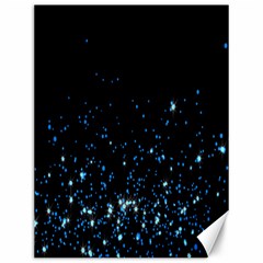 Blue Glowing Star Particle Random Motion Graphic Space Black Canvas 12  X 16  