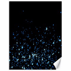 Blue Glowing Star Particle Random Motion Graphic Space Black Canvas 18  X 24  