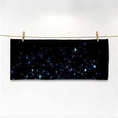 Blue Glowing Star Particle Random Motion Graphic Space Black Cosmetic Storage Cases