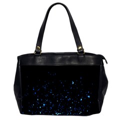 Blue Glowing Star Particle Random Motion Graphic Space Black Office Handbags