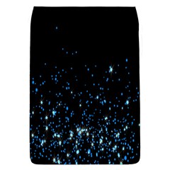 Blue Glowing Star Particle Random Motion Graphic Space Black Flap Covers (l) 