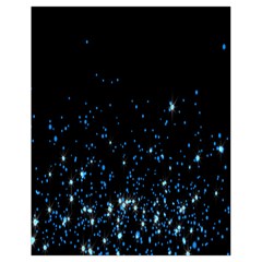 Blue Glowing Star Particle Random Motion Graphic Space Black Drawstring Bag (small) by Mariart