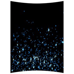 Blue Glowing Star Particle Random Motion Graphic Space Black Back Support Cushion