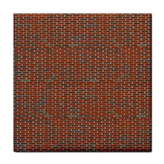 Brick Wall Brown Line Tile Coasters