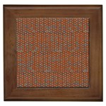 Brick Wall Brown Line Framed Tiles Front