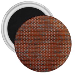 Brick Wall Brown Line 3  Magnets