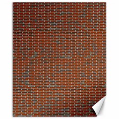 Brick Wall Brown Line Canvas 16  X 20   by Mariart