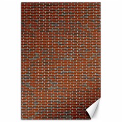 Brick Wall Brown Line Canvas 20  X 30   by Mariart