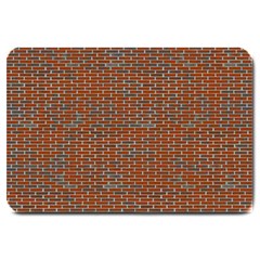 Brick Wall Brown Line Large Doormat 