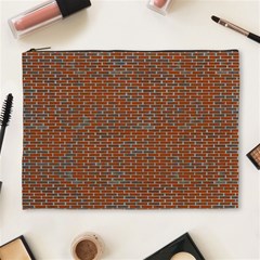 Brick Wall Brown Line Cosmetic Bag (xl)