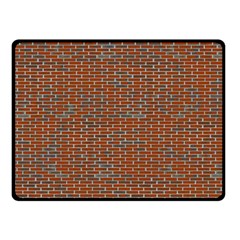 Brick Wall Brown Line Fleece Blanket (small)