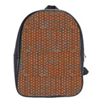 Brick Wall Brown Line School Bag (XL) Front