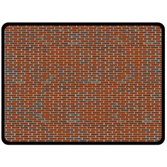 Brick Wall Brown Line Double Sided Fleece Blanket (large)  by Mariart