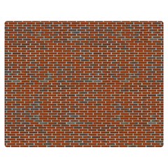 Brick Wall Brown Line Double Sided Flano Blanket (medium)  by Mariart