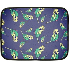 Canaries Budgie Pattern Bird Animals Cute Double Sided Fleece Blanket (mini)  by Mariart