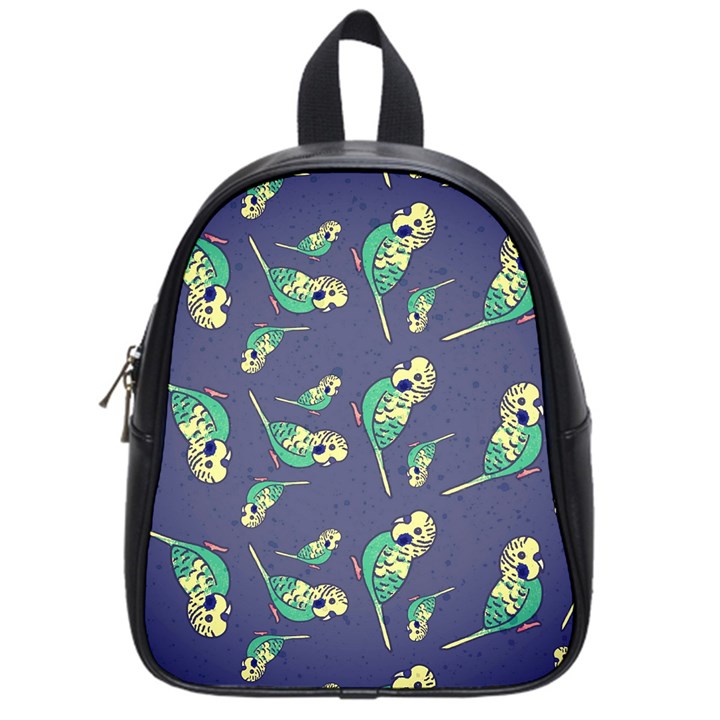 Canaries Budgie Pattern Bird Animals Cute School Bag (Small)