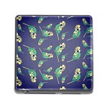 Canaries Budgie Pattern Bird Animals Cute Memory Card Reader (Square) Front