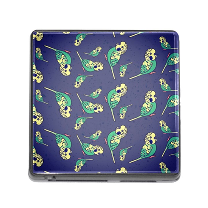 Canaries Budgie Pattern Bird Animals Cute Memory Card Reader (Square)