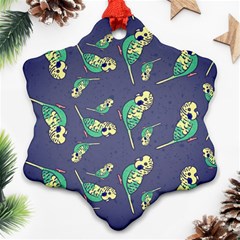 Canaries Budgie Pattern Bird Animals Cute Ornament (Snowflake)