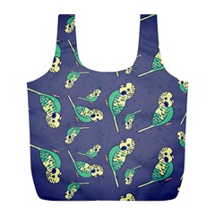 Canaries Budgie Pattern Bird Animals Cute Full Print Recycle Bags (l) 