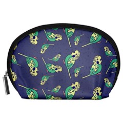 Canaries Budgie Pattern Bird Animals Cute Accessory Pouches (large)  by Mariart