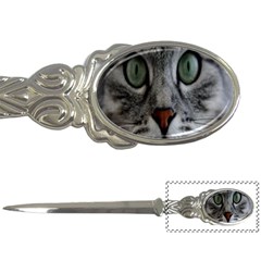 Cat Face Eyes Gray Fluffy Cute Animals Letter Openers