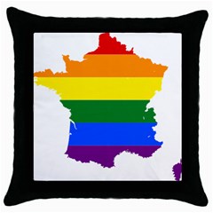 Flag Map Stripes Line Colorful Throw Pillow Case (black)