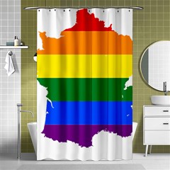 Flag Map Stripes Line Colorful Shower Curtain 48  X 72  (small) 