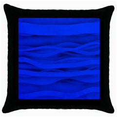 Dark Blue Stripes Seamless Throw Pillow Case (black) by Mariart