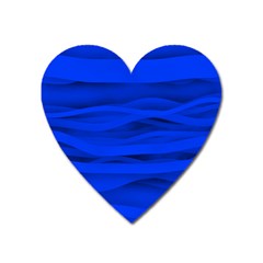 Dark Blue Stripes Seamless Heart Magnet