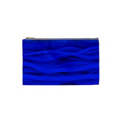 Dark Blue Stripes Seamless Cosmetic Bag (small)  by Mariart