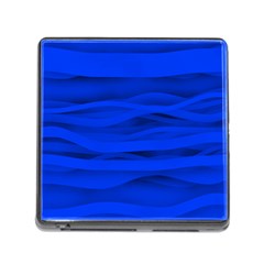 Dark Blue Stripes Seamless Memory Card Reader (square)