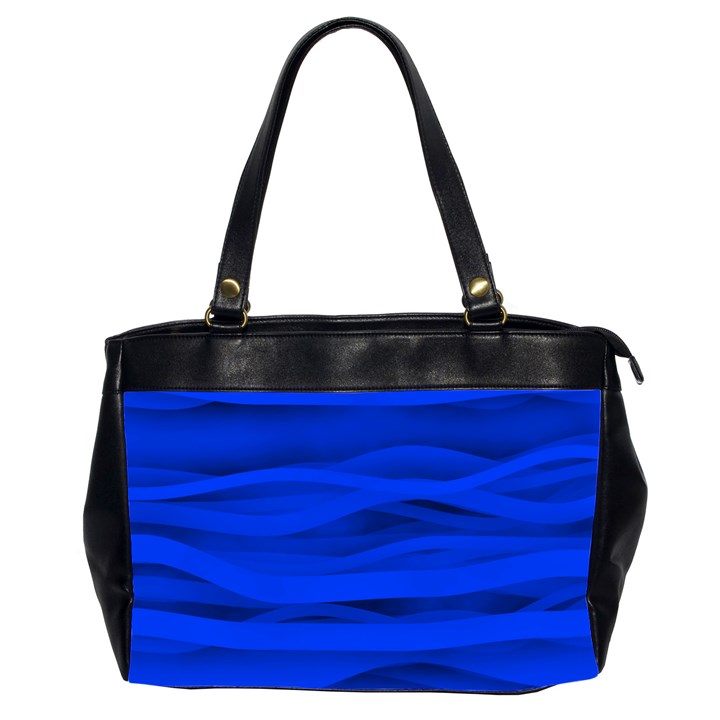 Dark Blue Stripes Seamless Office Handbags (2 Sides) 