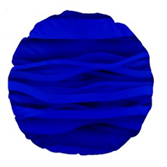 Dark Blue Stripes Seamless Large 18  Premium Round Cushions by Mariart