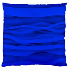 Dark Blue Stripes Seamless Large Flano Cushion Case (two Sides)