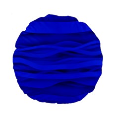 Dark Blue Stripes Seamless Standard 15  Premium Flano Round Cushions