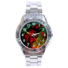 Flower Power, Wonderful Flowers, Vintage Design Stainless Steel Analogue Watch by FantasyWorld7