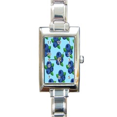 Fruit Nordic Grapes Green Blue Rectangle Italian Charm Watch by Mariart