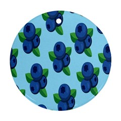 Fruit Nordic Grapes Green Blue Ornament (round)