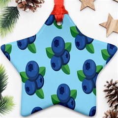 Fruit Nordic Grapes Green Blue Ornament (star) by Mariart