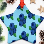 Fruit Nordic Grapes Green Blue Ornament (Star) Front