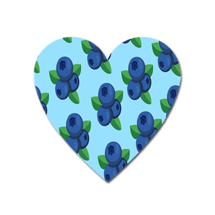 Fruit Nordic Grapes Green Blue Heart Magnet