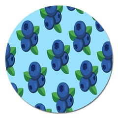 Fruit Nordic Grapes Green Blue Magnet 5  (round) by Mariart