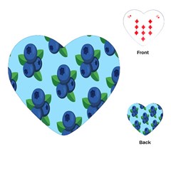 Fruit Nordic Grapes Green Blue Playing Cards (heart)  by Mariart