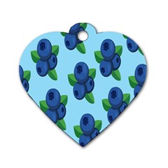 Fruit Nordic Grapes Green Blue Dog Tag Heart (one Side) by Mariart