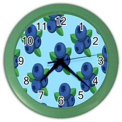 Fruit Nordic Grapes Green Blue Color Wall Clocks