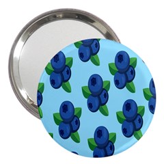 Fruit Nordic Grapes Green Blue 3  Handbag Mirrors by Mariart