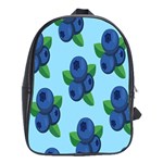 Fruit Nordic Grapes Green Blue School Bag (XL) Front